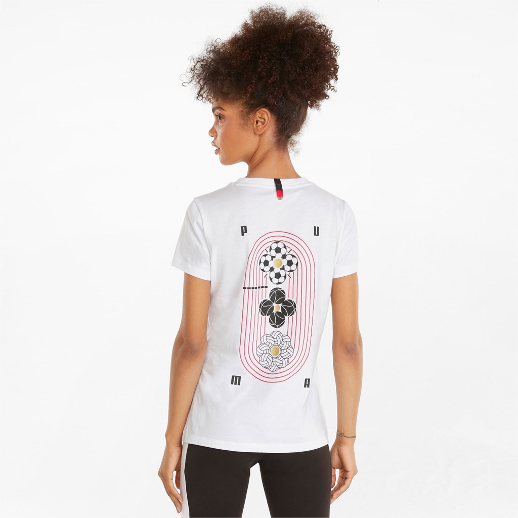 White Puma AS Graphic Women's Tee | 4098FBAMK