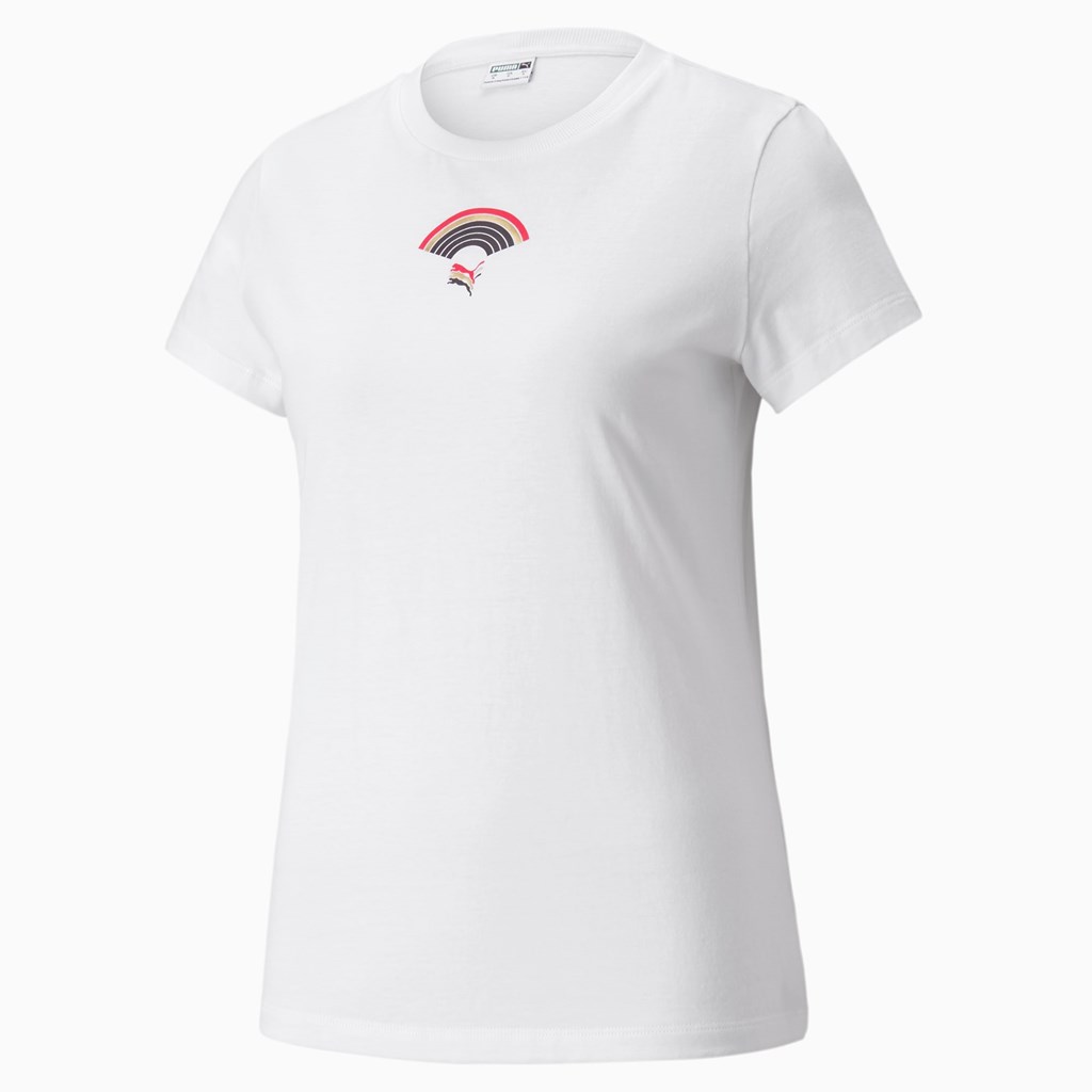 White Puma AS Graphic Women's Tee | 4098FBAMK