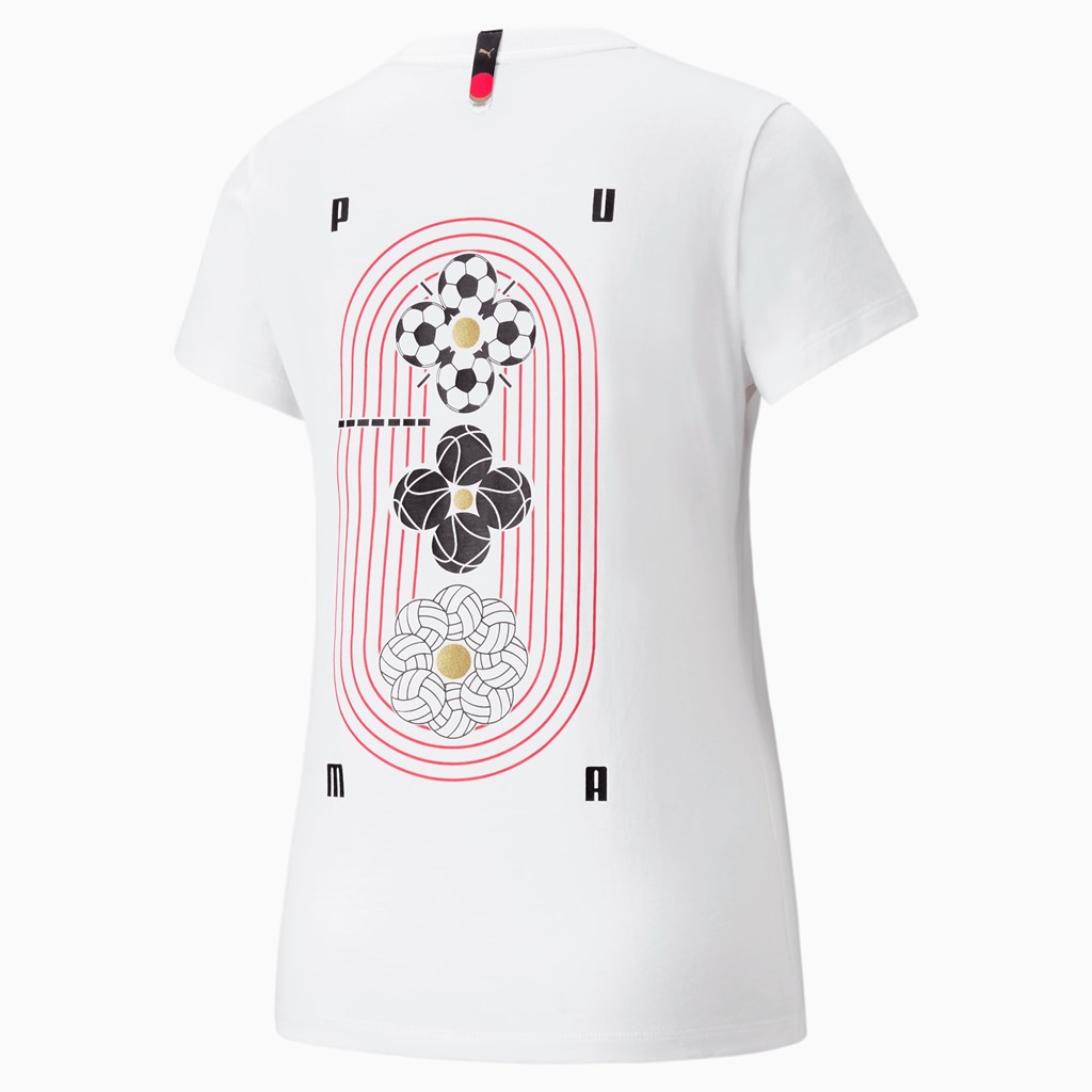 White Puma AS Graphic Women's Tee | 4098FBAMK