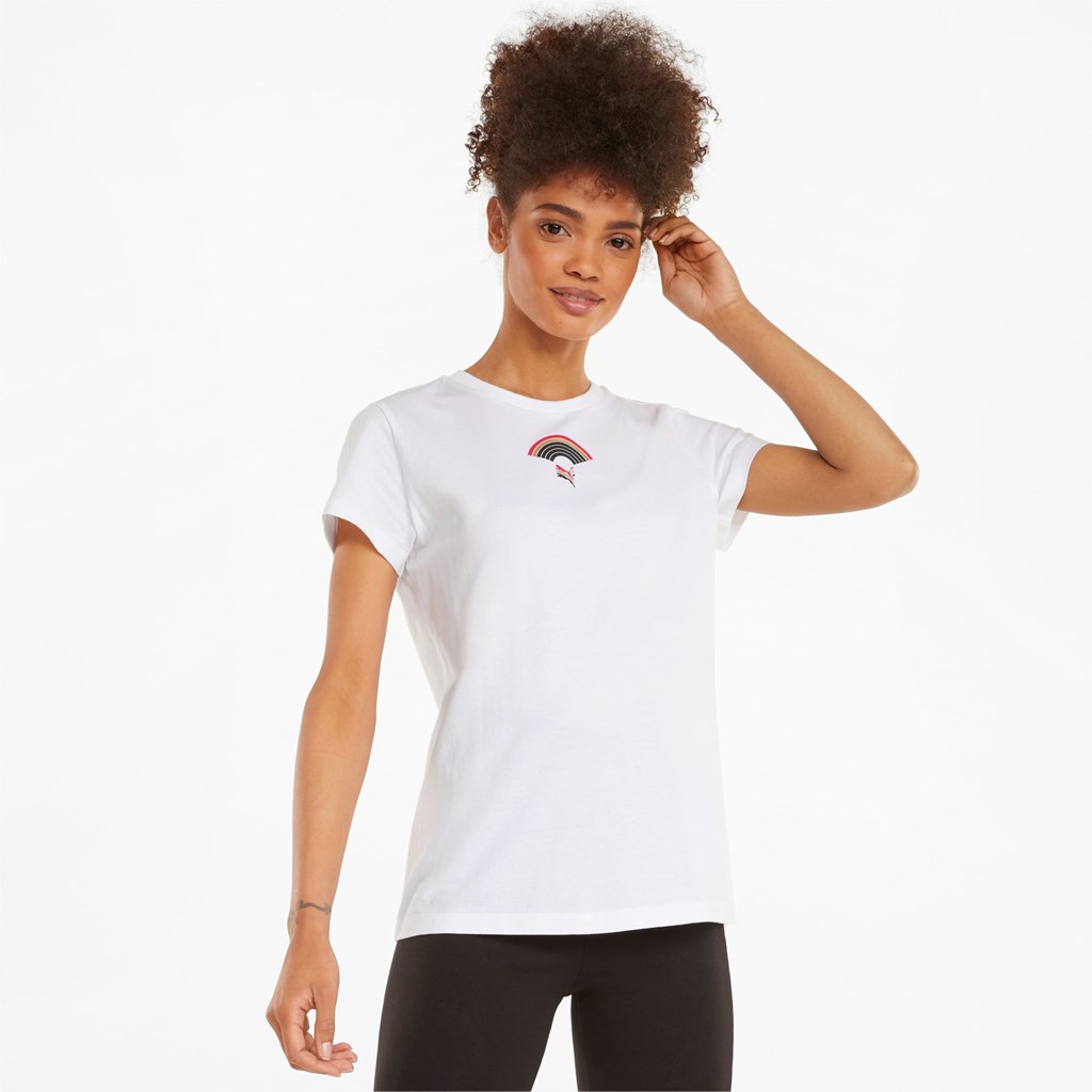 White Puma AS Graphic Women\'s Tee | 4098FBAMK