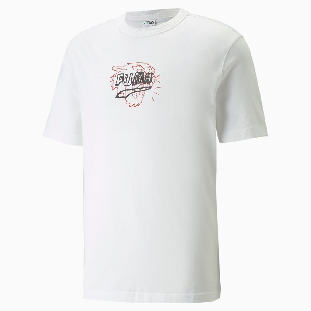 White Puma BTL Graphic Men's Tee | 9572IULZH