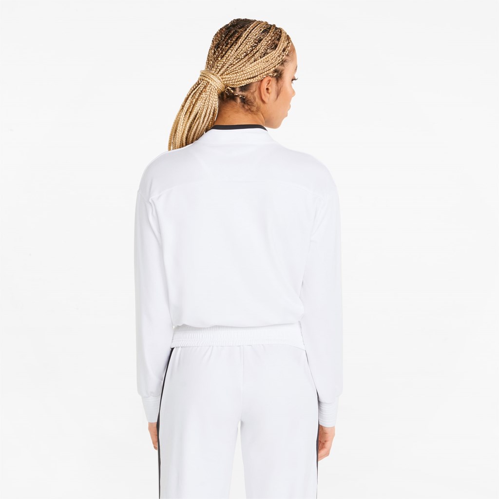 White Puma CLOUDSPUN Fashion Luxe Training Women's Sweatshirt | 7195TKZLC