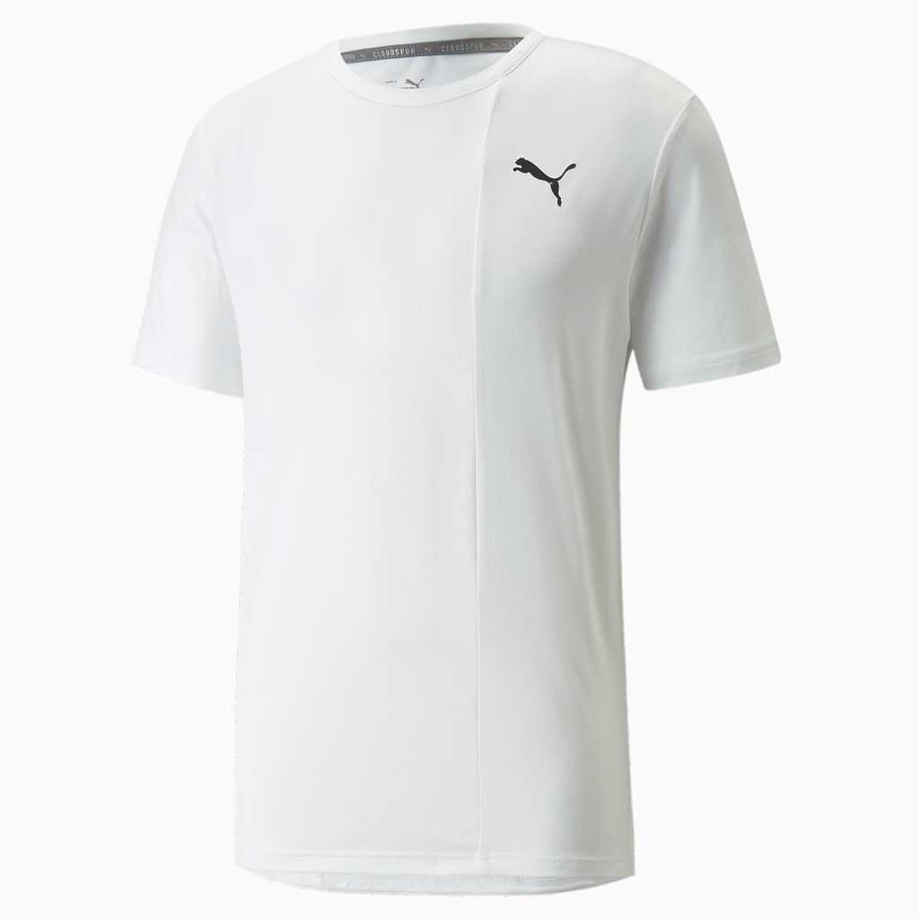 White Puma CLOUDSPUN Short Sleeve Training Men's Tee | 1385CJTGV