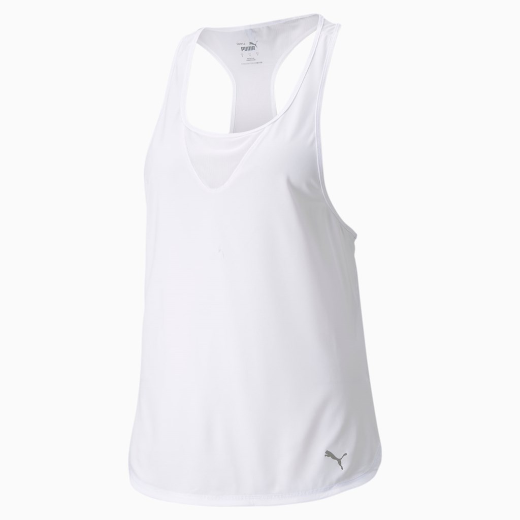 White Puma COOLADAPT Running Tank Top Women\'s Tank Top | 1389CEQSM