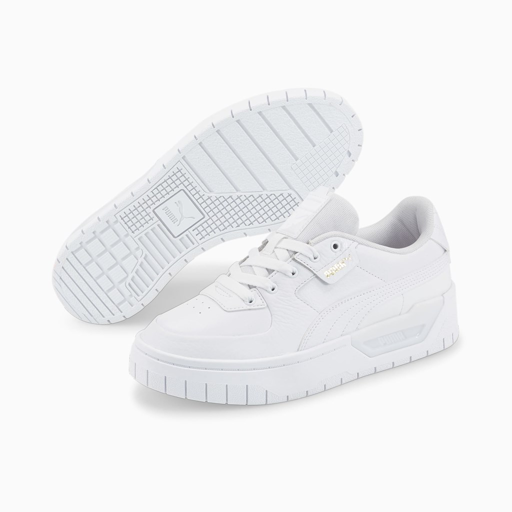 White Puma Cali Dream Leather  Women's Sneakers | 2496IWKAP