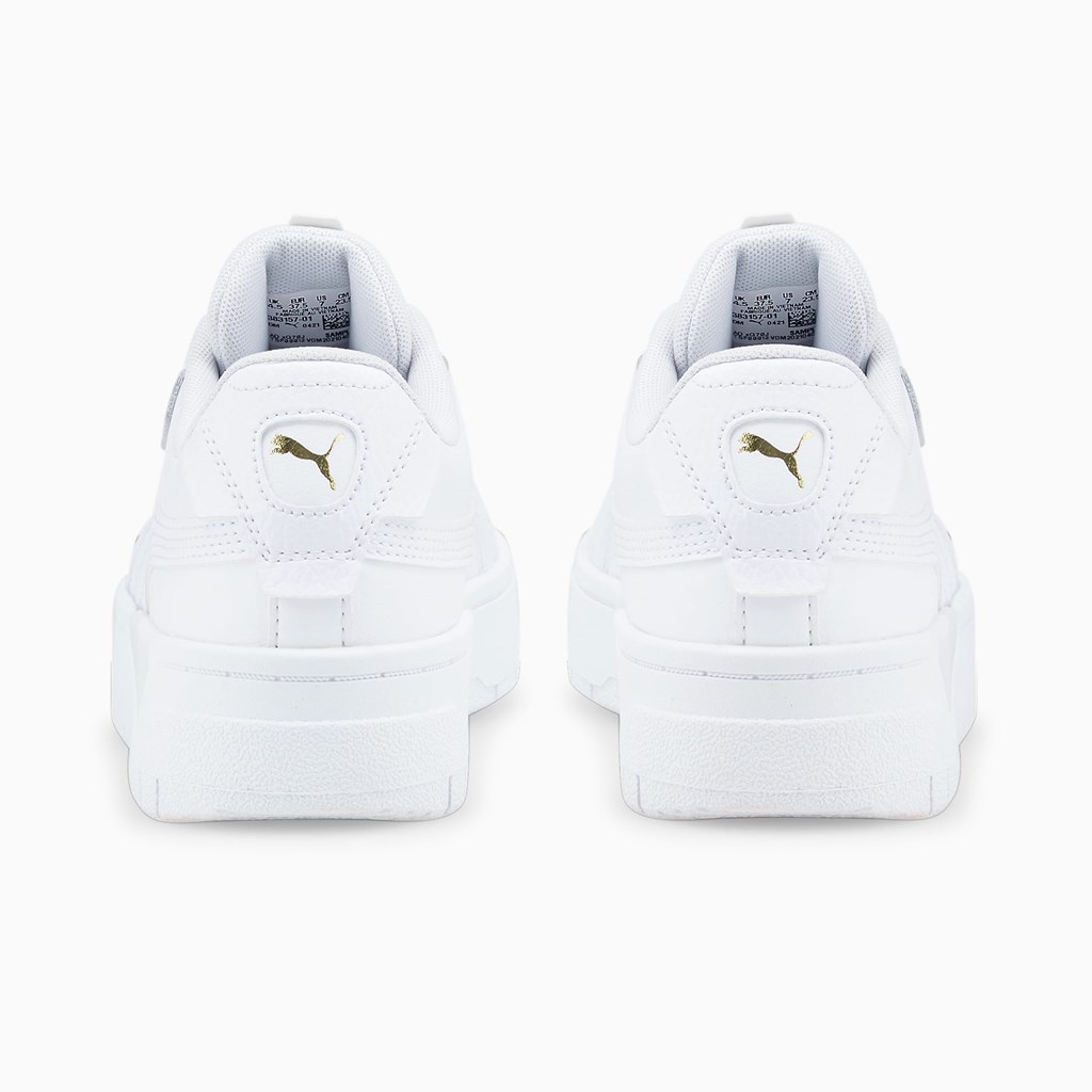 White Puma Cali Dream Leather  Women's Sneakers | 2496IWKAP