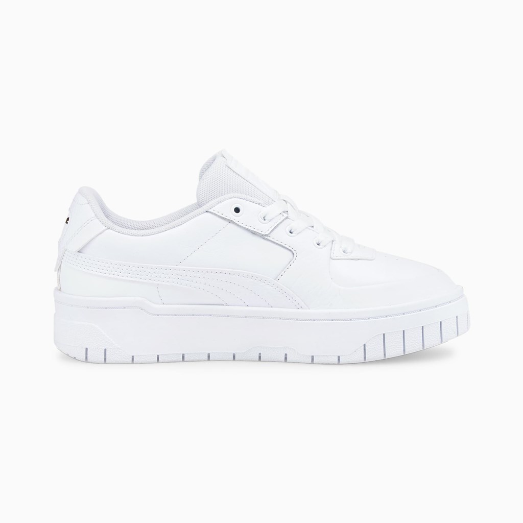 White Puma Cali Dream Leather  Women's Sneakers | 2496IWKAP