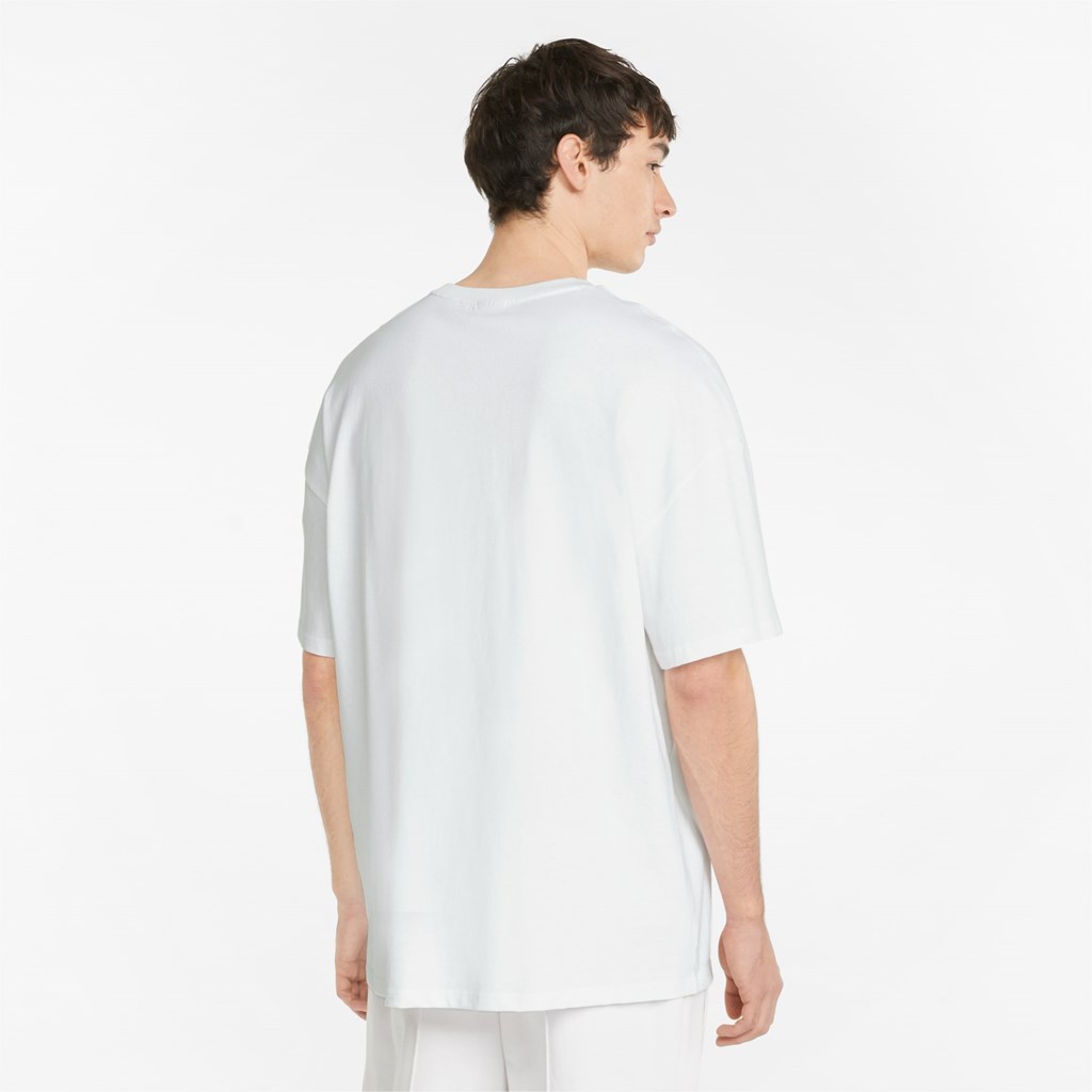 White Puma Classics Boxy Men's Tee | 6932KSZGU