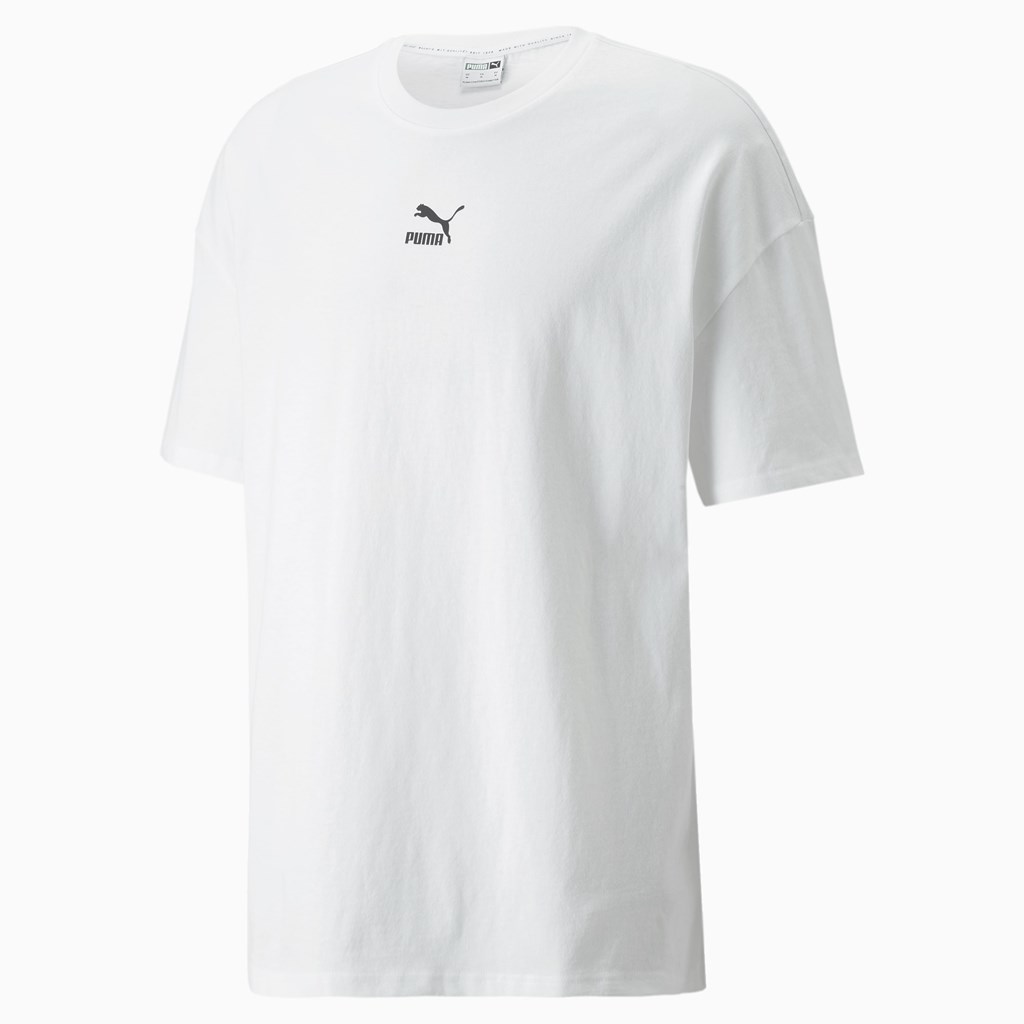 White Puma Classics Boxy Men's Tee | 6932KSZGU