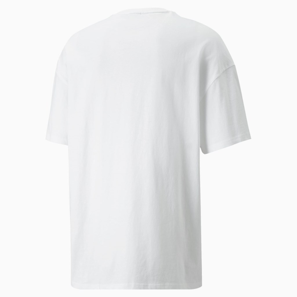 White Puma Classics Boxy Men's Tee | 6932KSZGU