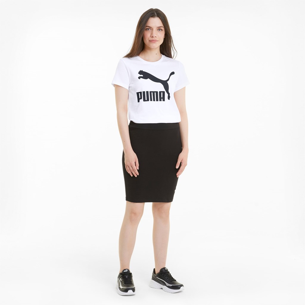 White Puma Classics Logo Women's Tee | 7194YVQBI