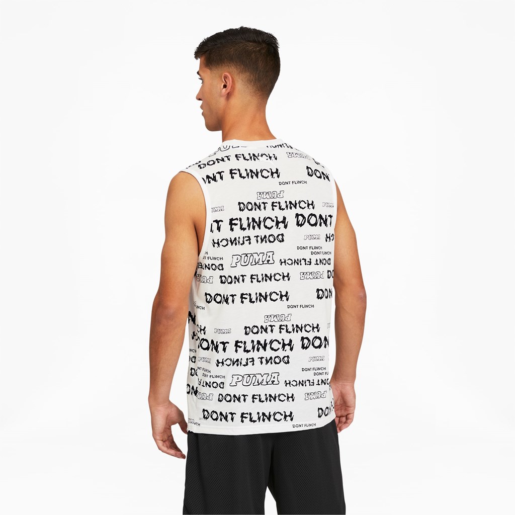 White Puma Don't Flinch Basketball Men's Tank | 0672MKPND