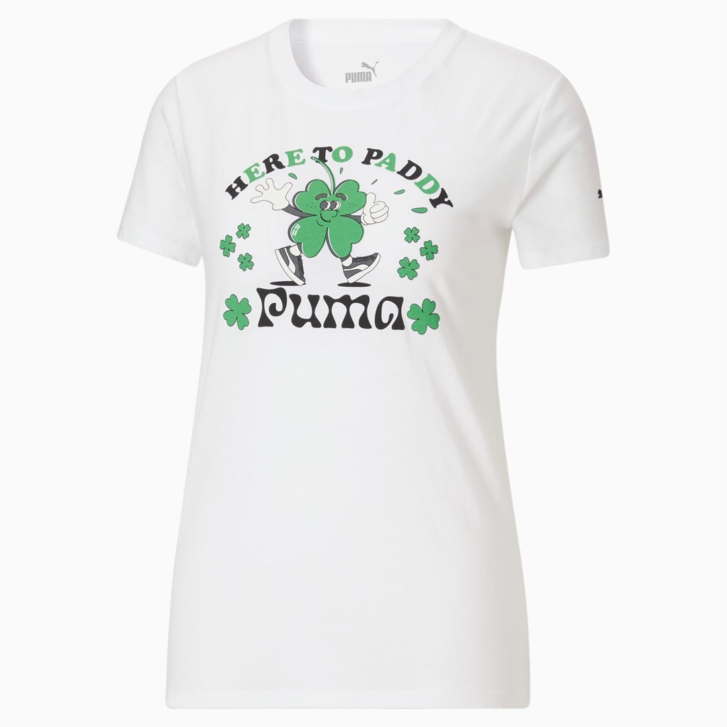 White Puma Here to Paddy Women\'s Tee | 1597SOAWJ