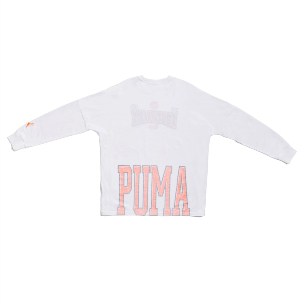 White Puma High Court Justice Long Sleeve Basketball Women's Tee | 5843LIXFQ