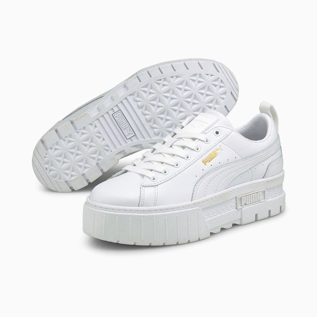 White Puma Mayze Classic  Women's Sneakers | 3209DHXFU