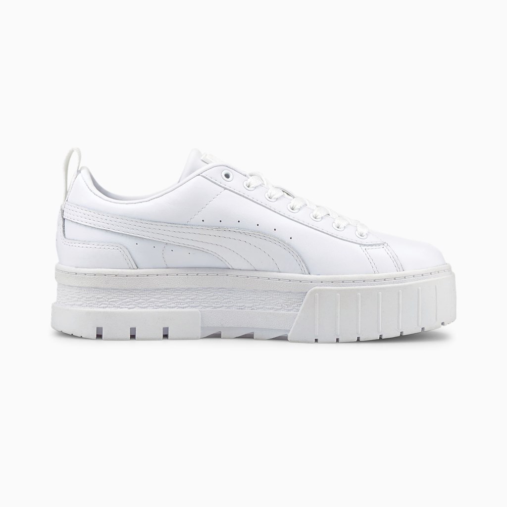 White Puma Mayze Classic  Women's Sneakers | 3209DHXFU