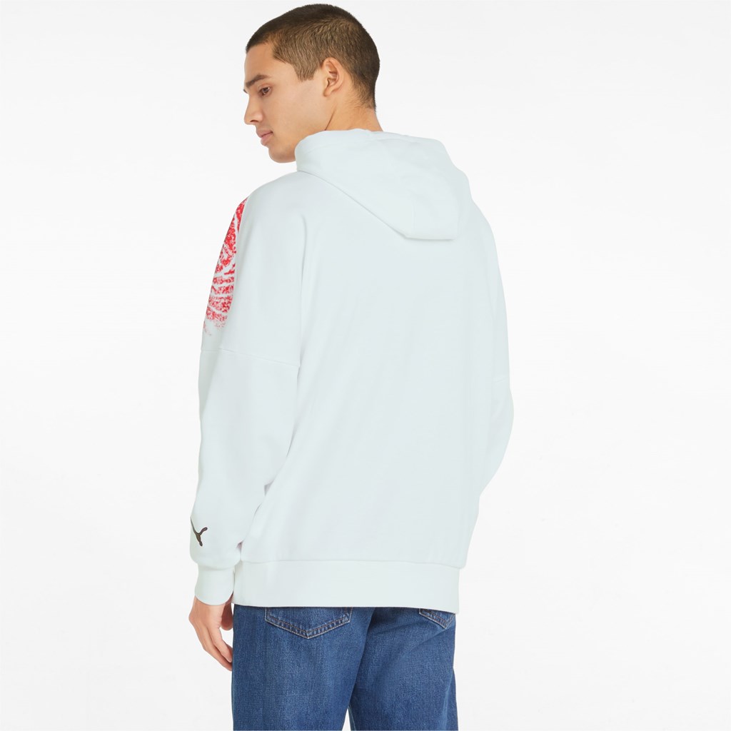 White Puma Mercedes F1 Statement Men's Hoodie | 5306DKLAG