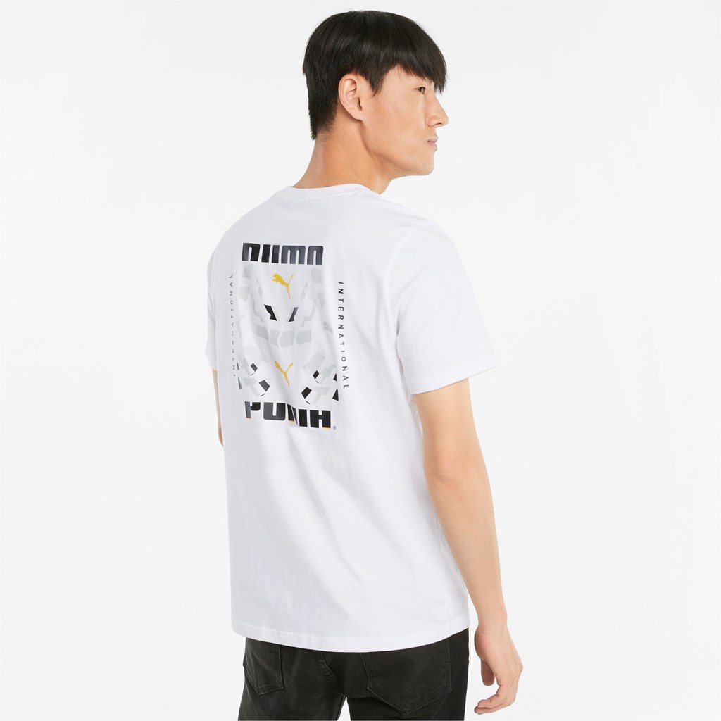 White Puma PUMA International Graphic Men's Tee | 3269SVINF