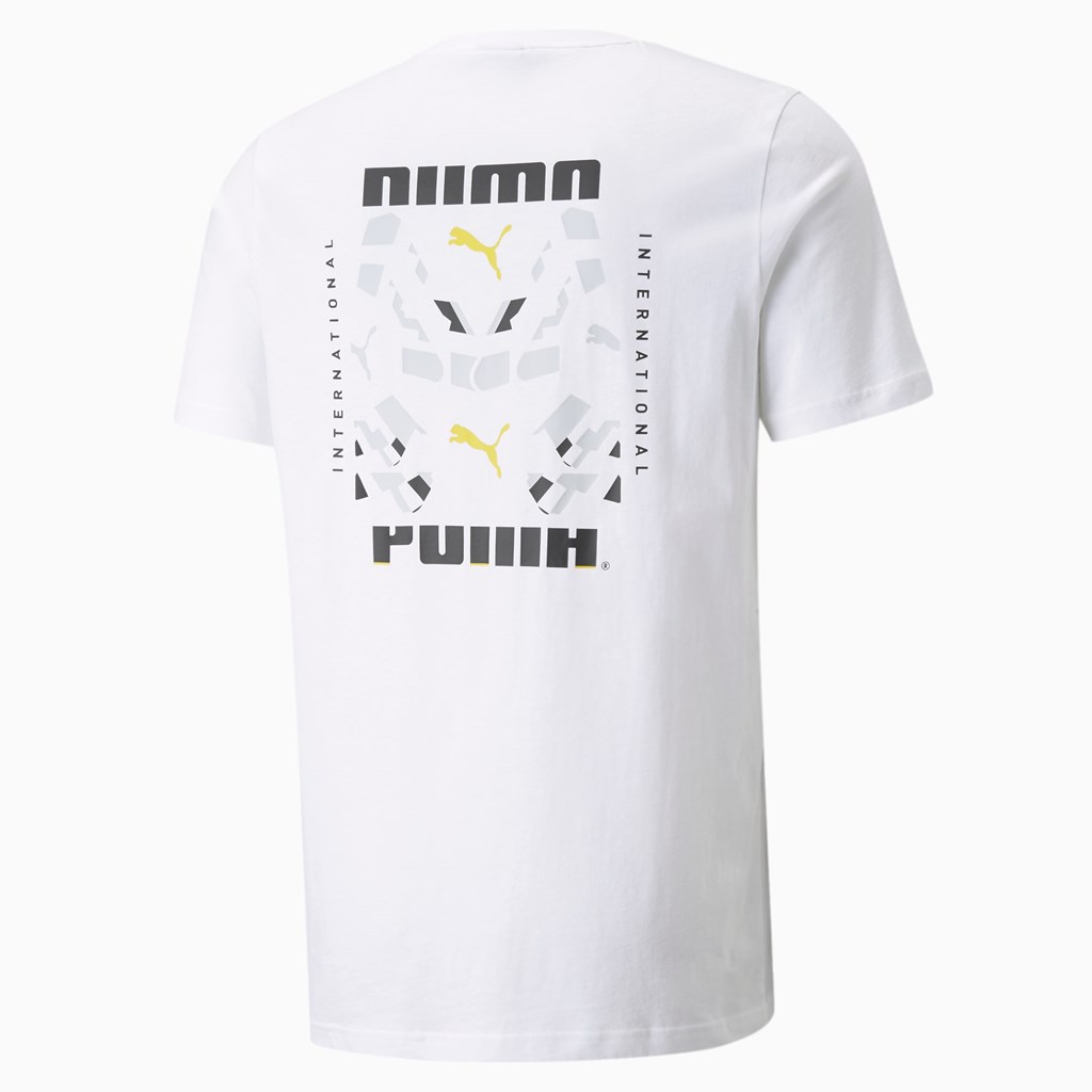 White Puma PUMA International Graphic Men's Tee | 3269SVINF