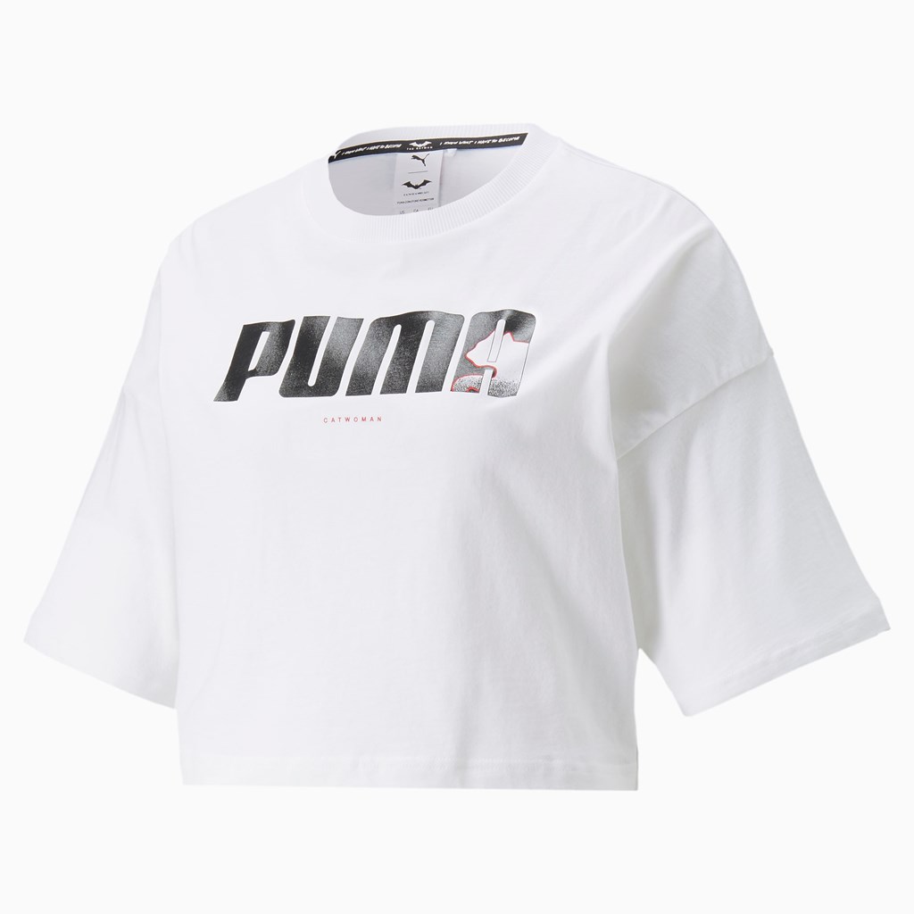 White Puma PUMA x BATMAN Graphic Women's Tee | 0578EZBJY