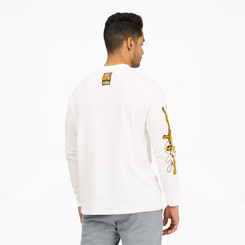 White Puma PUMA x BRITTO Long Sleeve Men's Tee | 1097VXBYF