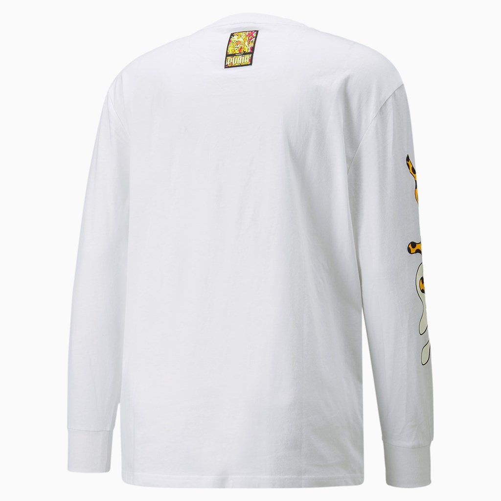 White Puma PUMA x BRITTO Long Sleeve Men's Tee | 1097VXBYF