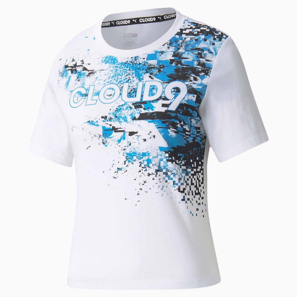 White Puma PUMA x CLOUD9 Graphic Esports Women\'s Tee | 3159DFVOP