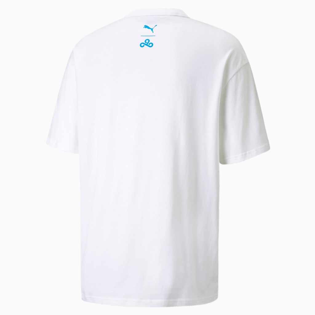 White Puma PUMA x CLOUD9 Graphic Esports Men's Tee | 7658YDNKL