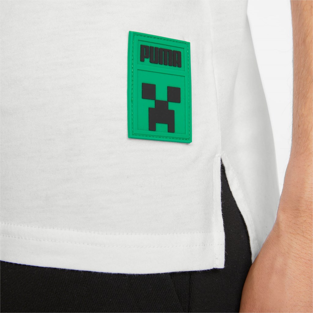 White Puma PUMA x MINECRAFT Graphic Men's Tee | 9367GCHBR