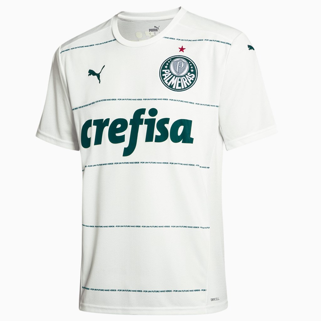 White Puma Palmeiras Away Replica Football Men\'s Jersey | 2183KPEBX