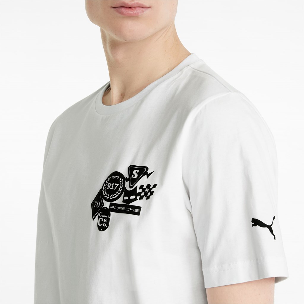 White Puma Porsche Legacy Statement Men's Tee | 3125XJTGE