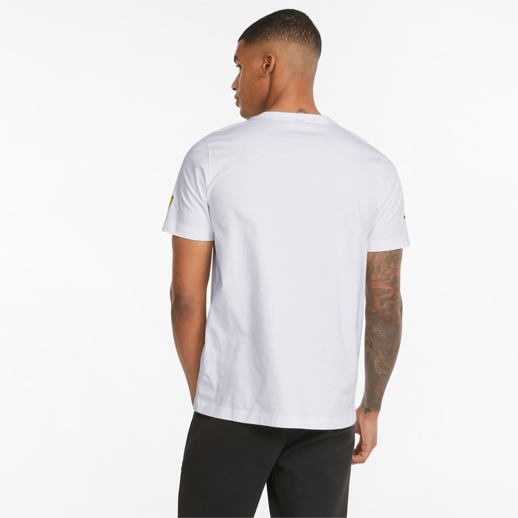 White Puma Scuderia Ferrari Race Graphic Men's Tee | 2859LGDUP