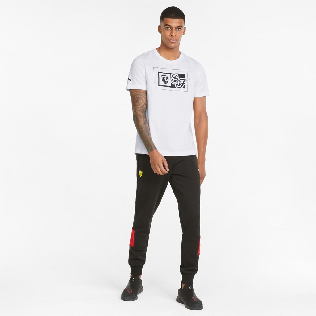 White Puma Scuderia Ferrari Race Graphic Men's Tee | 2859LGDUP