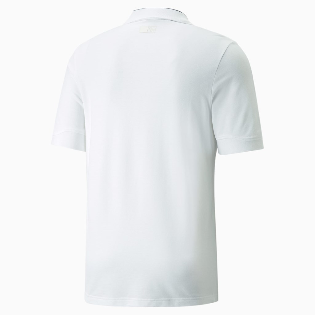 White Puma Scuderia Ferrari Race Men's Polo Shirt | 0541HDNTW