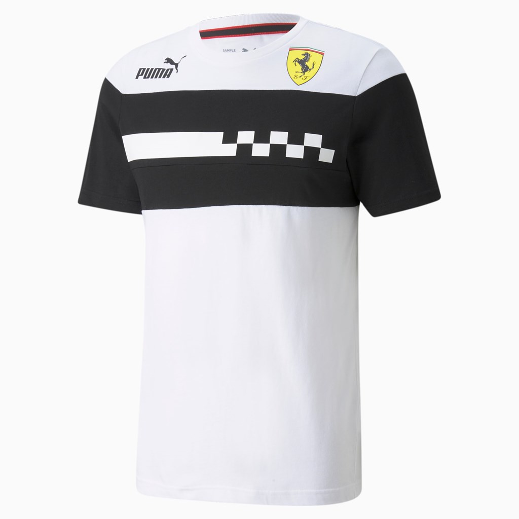 White Puma Scuderia Ferrari Race SDS Men's Tee | 5872WLGEU