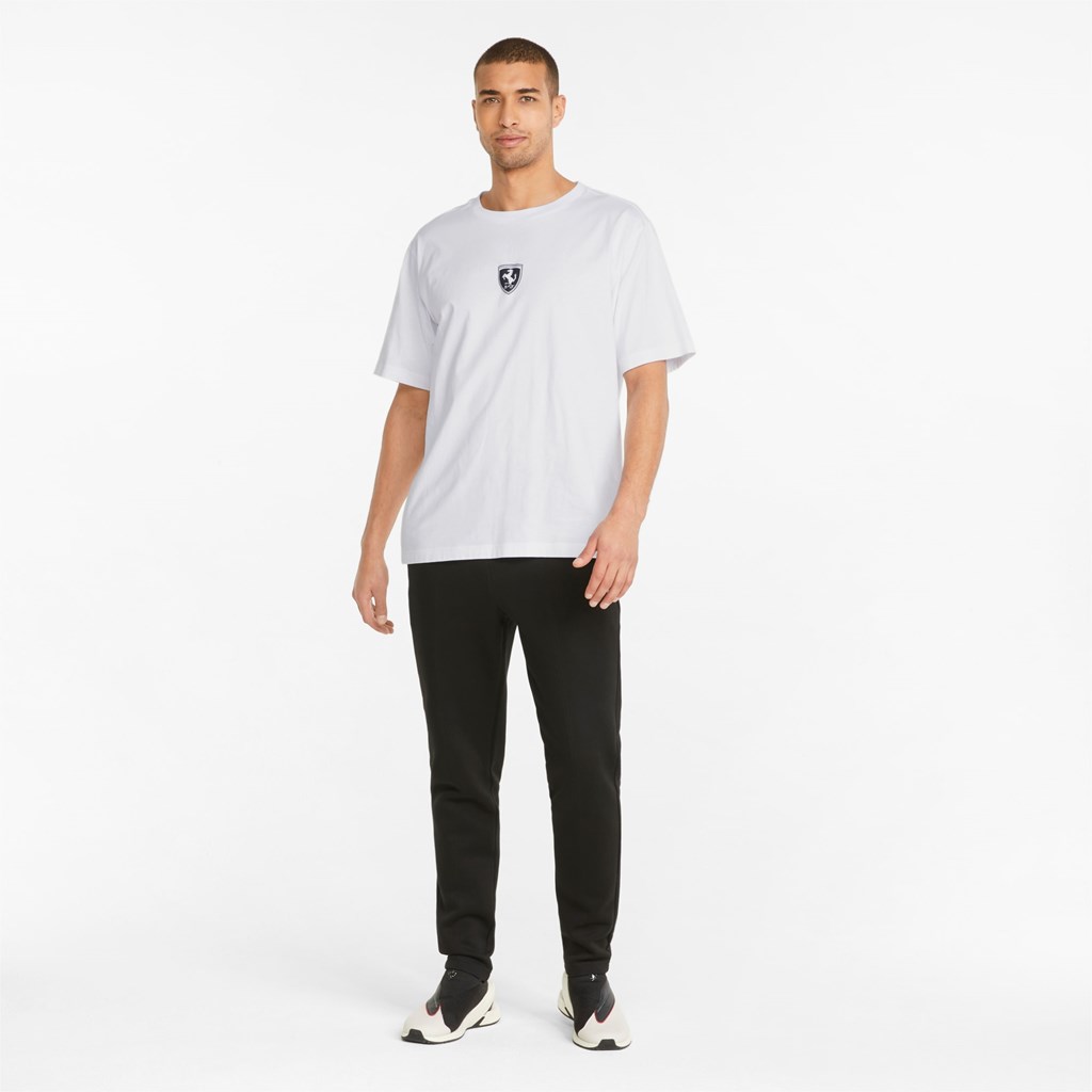 White Puma Scuderia Ferrari Race Statement Men's Tee | 4736YBSOC