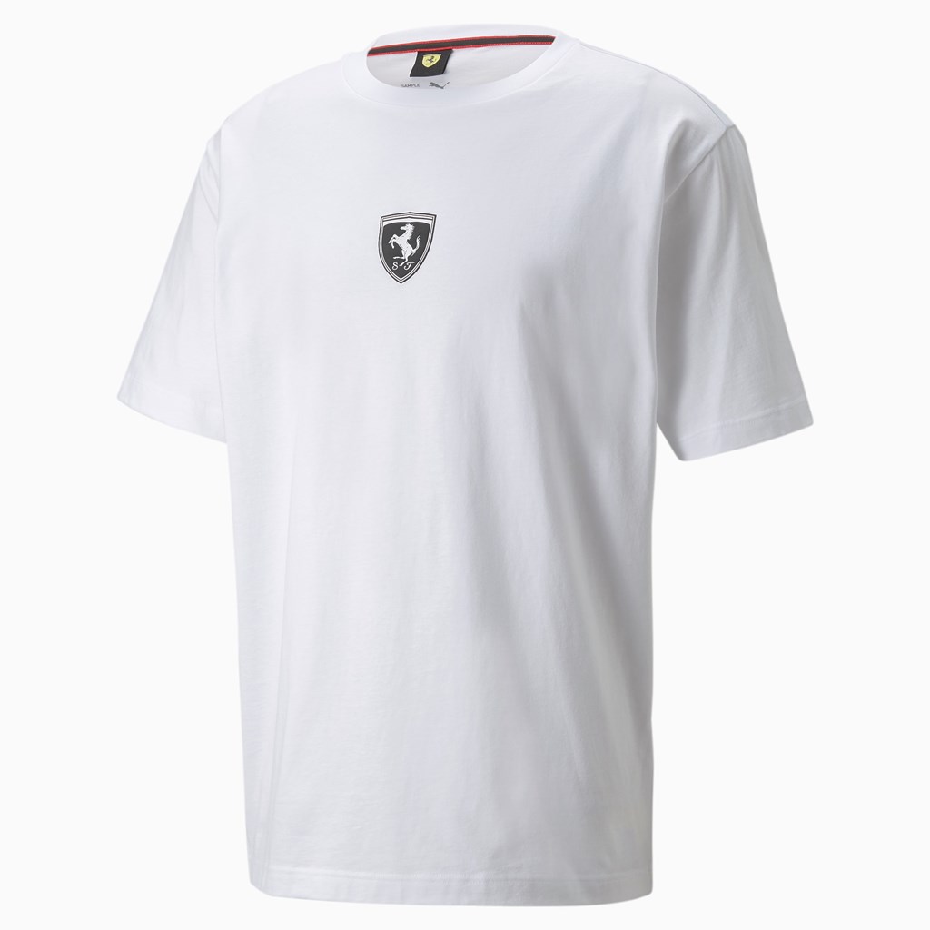 White Puma Scuderia Ferrari Race Statement Men's Tee | 4736YBSOC