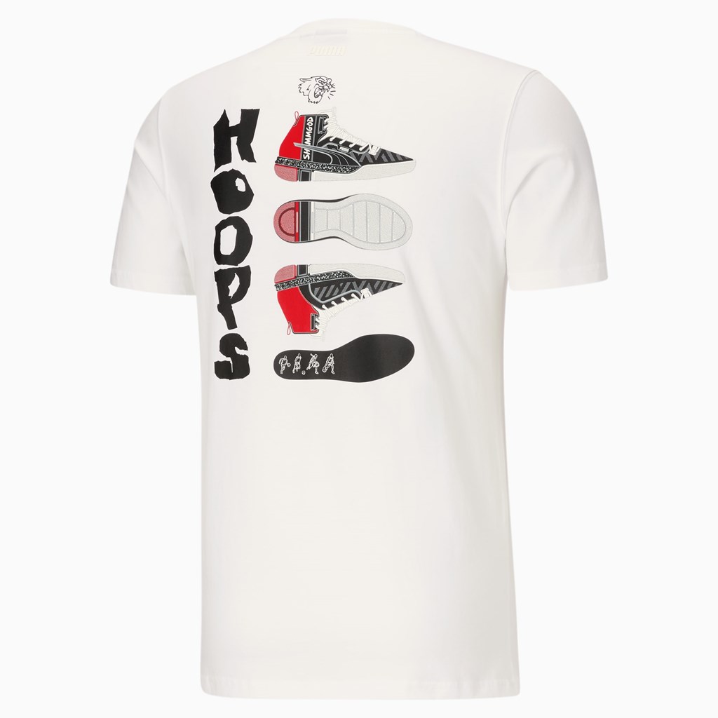 White Puma Shammgod Tee Men's Tee | 0157YABIL