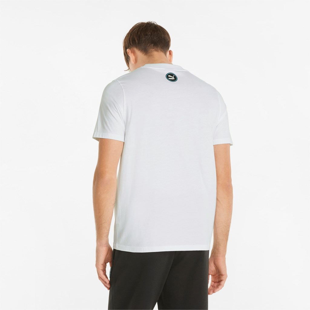 White Puma Sportswear by PUMA Graphic Men's Tee | 3826RPKLO