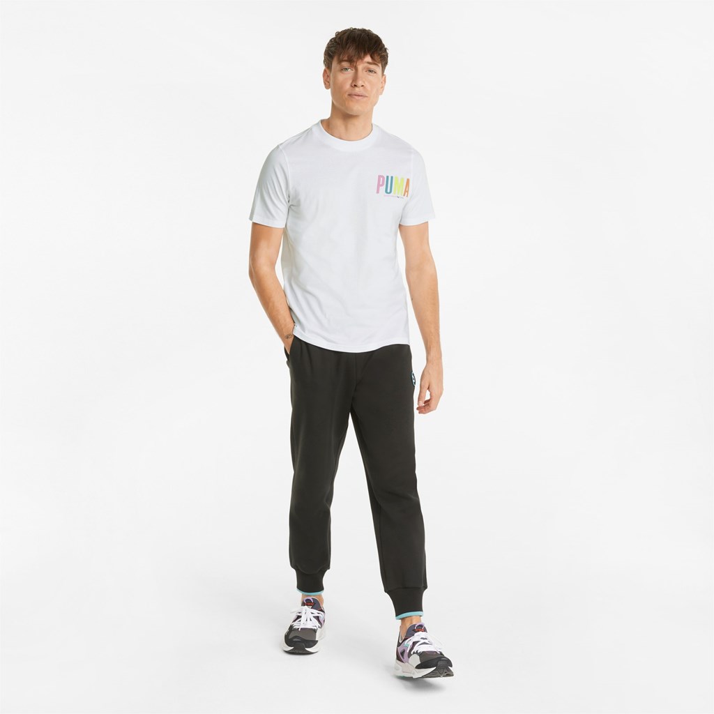 White Puma Sportswear by PUMA Graphic Men's Tee | 3826RPKLO