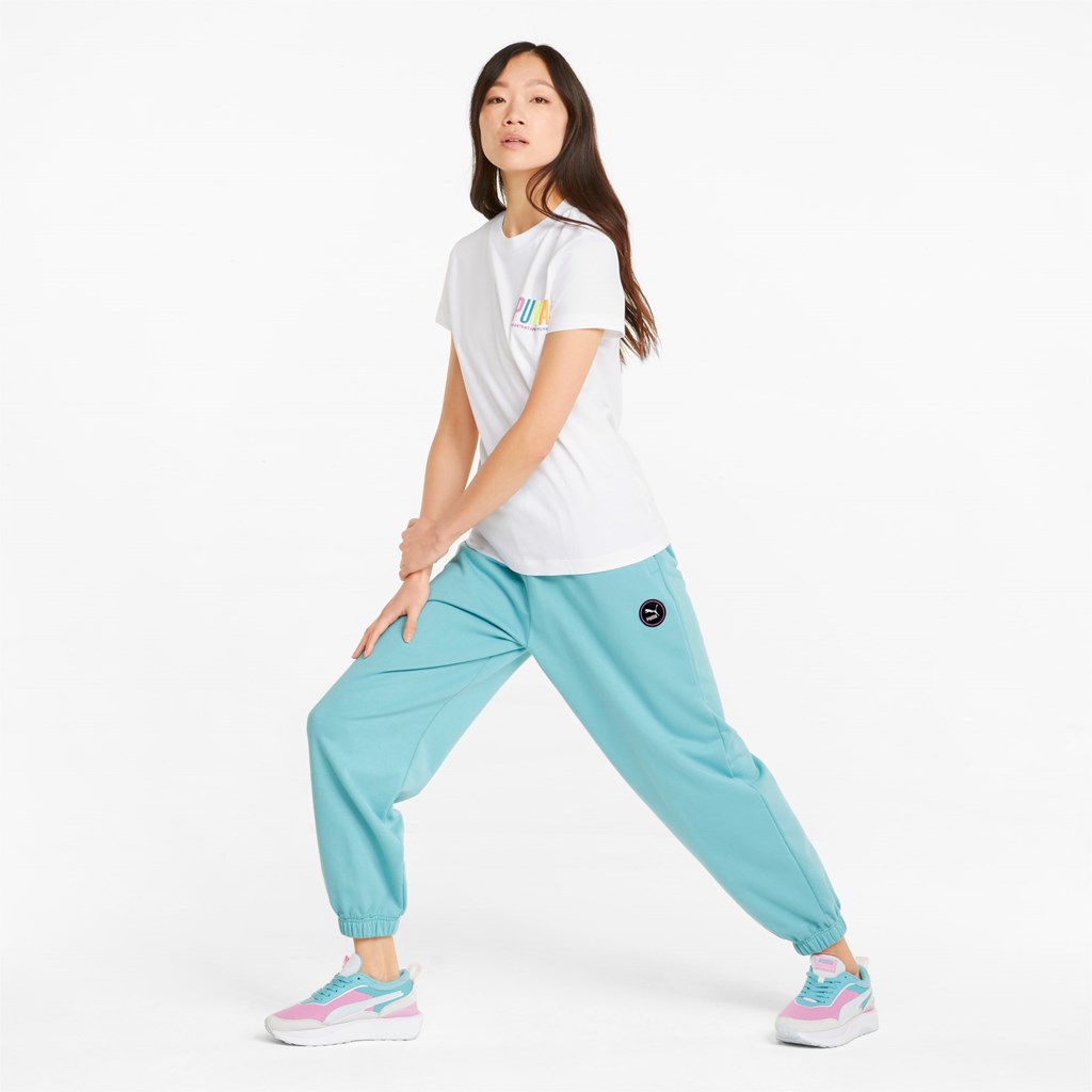 White Puma Sportswear by PUMA Graphic Women's Tee | 1672VMJCK