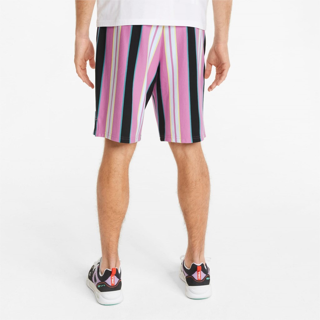 White Puma Sportswear by PUMA Printed Longline Men's Shorts | 7520TPZDJ