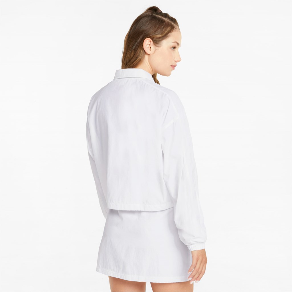 White Puma T7 Woven Women's Jacket | 5396QZPJV