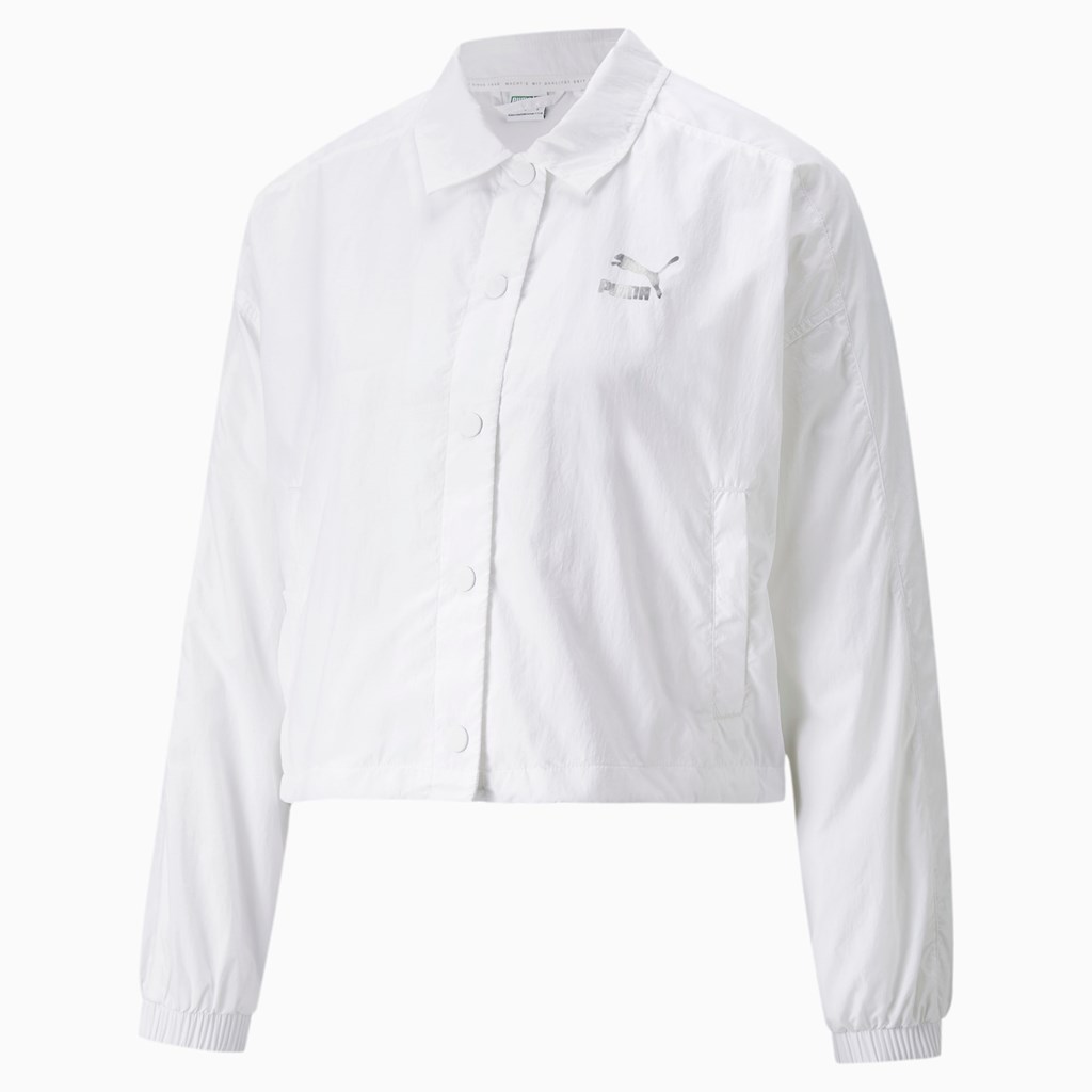 White Puma T7 Woven Women's Jacket | 5396QZPJV