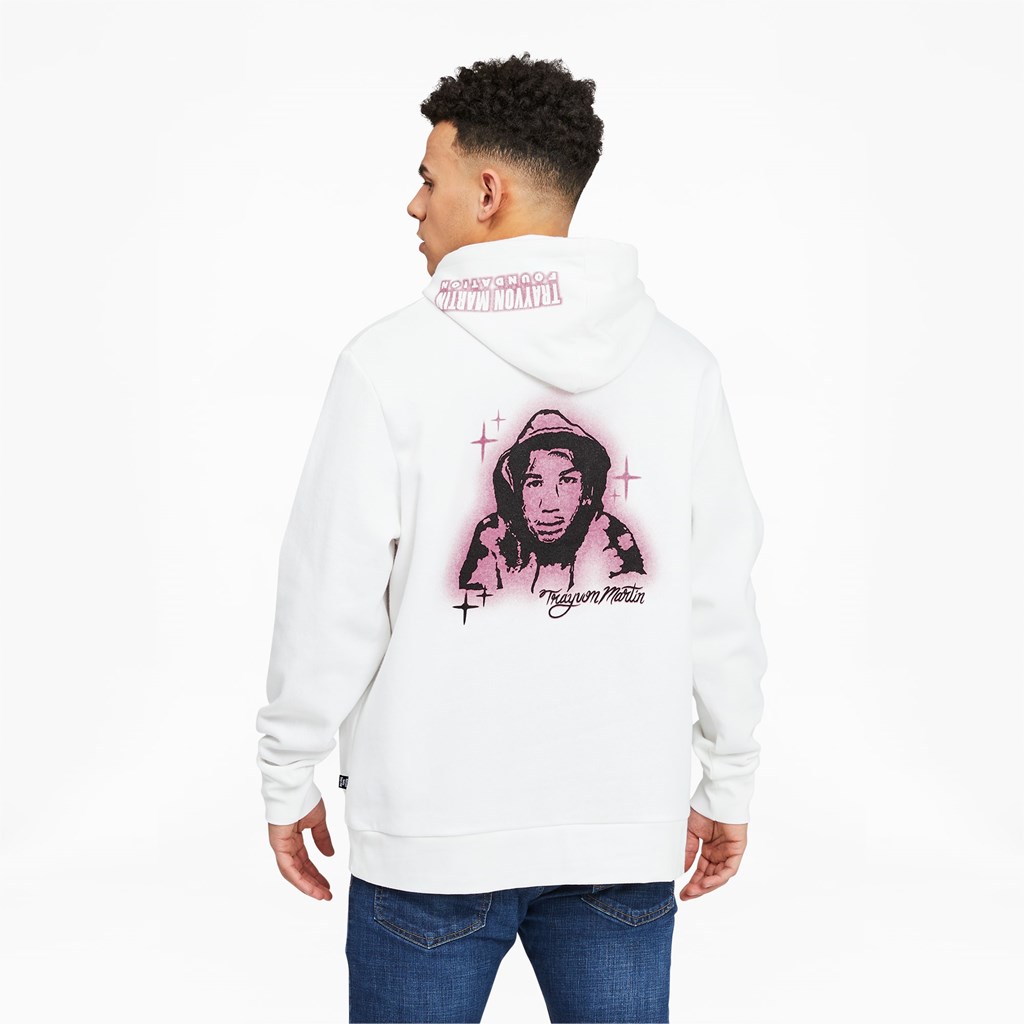 White Puma Trayvon Martin Men's Hoodie | 8901JQUAD