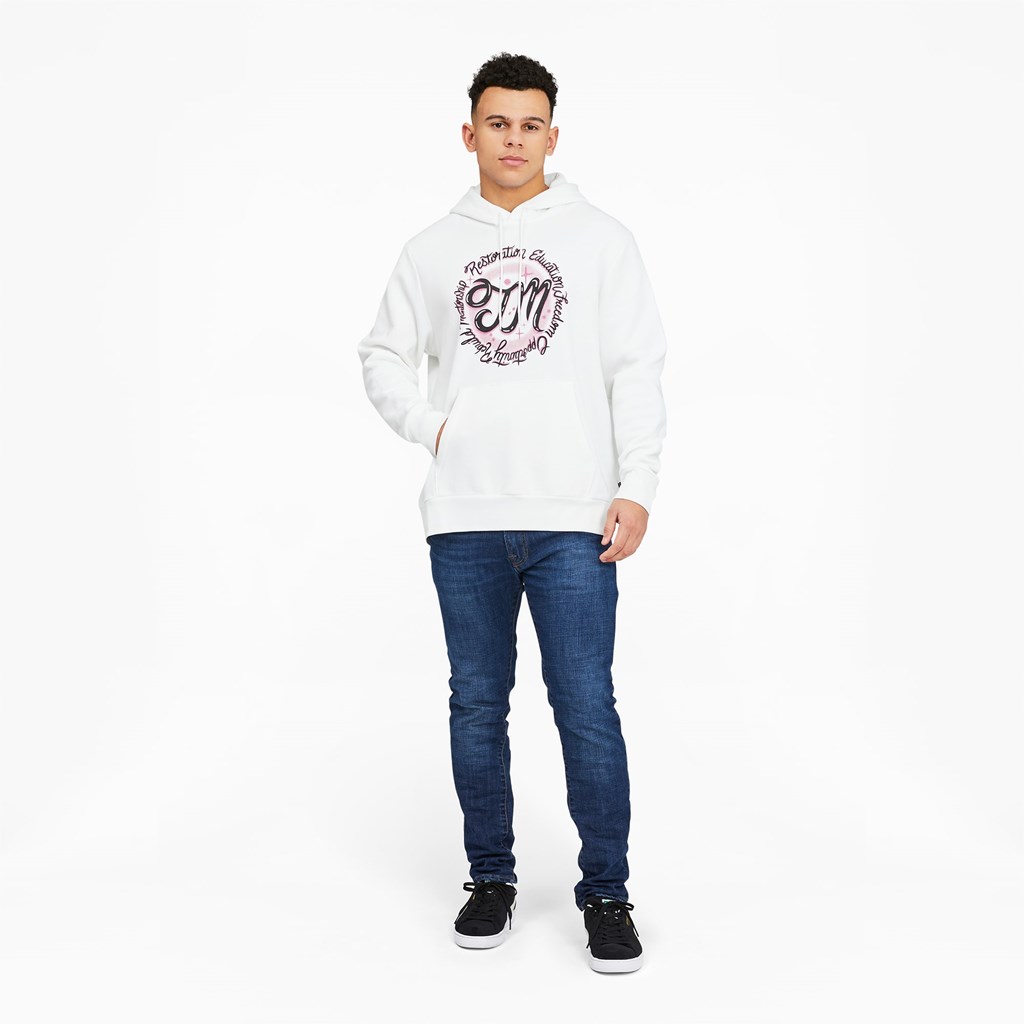 White Puma Trayvon Martin Men's Hoodie | 8901JQUAD