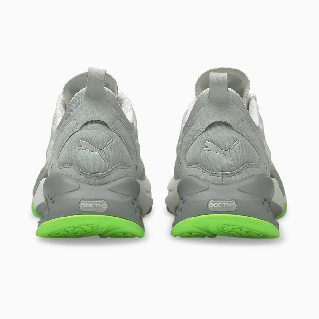 White / Quarry / Green Glare Puma XETIC Halflife Women's Sneakers | 4759PBQHF