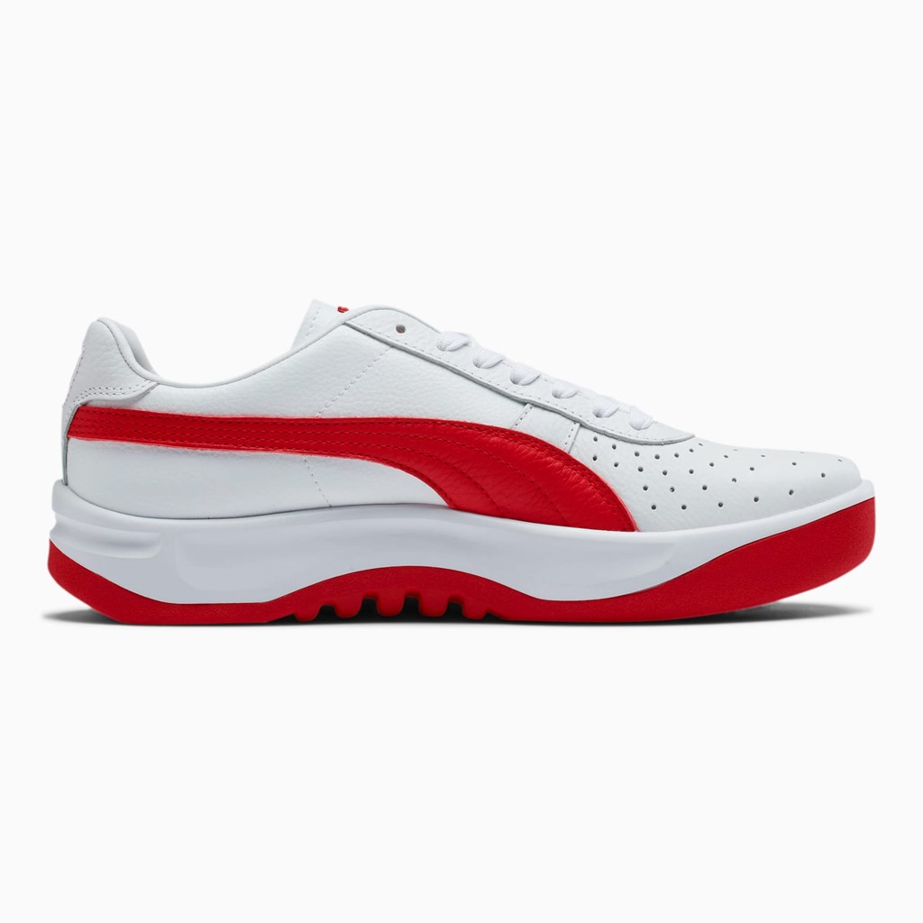 White / Ribbon Red Puma GV Special+ Men's Sneakers | 9058YDFPX