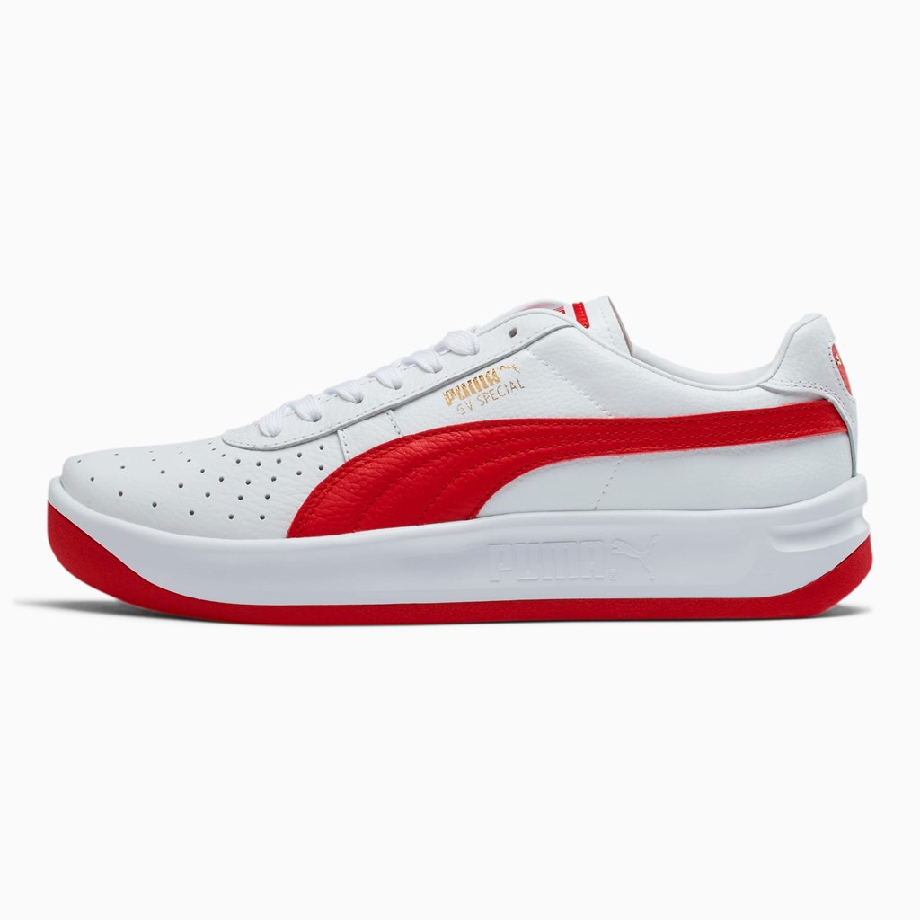 White / Ribbon Red Puma GV Special+ Men\'s Sneakers | 9058YDFPX