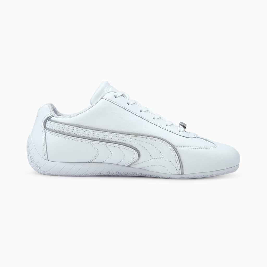 White Silver Puma Speedcat LS Metallic  Women's Motorsport Shoes | 8052UPSDX